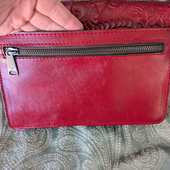 Patricia Nash Red Leather Crossbody Bag - Picture 11 of 13